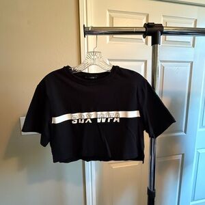 White Fox Boutique collab with Sarah’s Day crop top